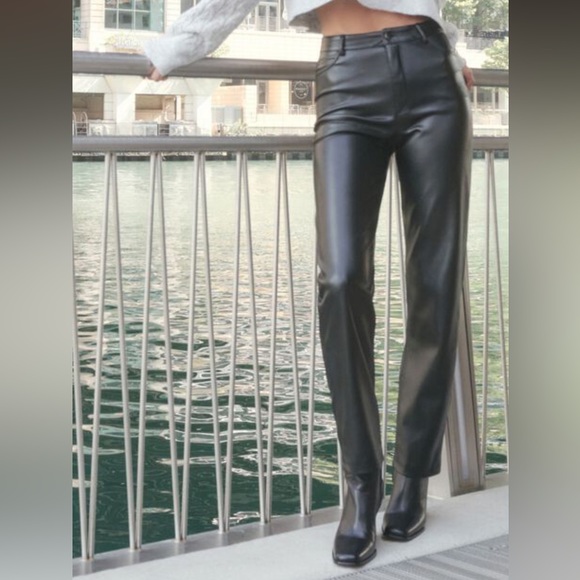Faux Leather Pants - Picture 1 of 2
